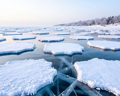 Четверо рыбаков оказались заблокированными на льдине в Финском заливе